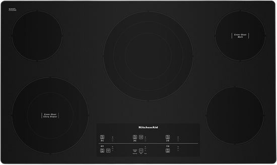 KitchenAid 36 Inch Electric Cooktop with 5 Elements - KCES956KSS