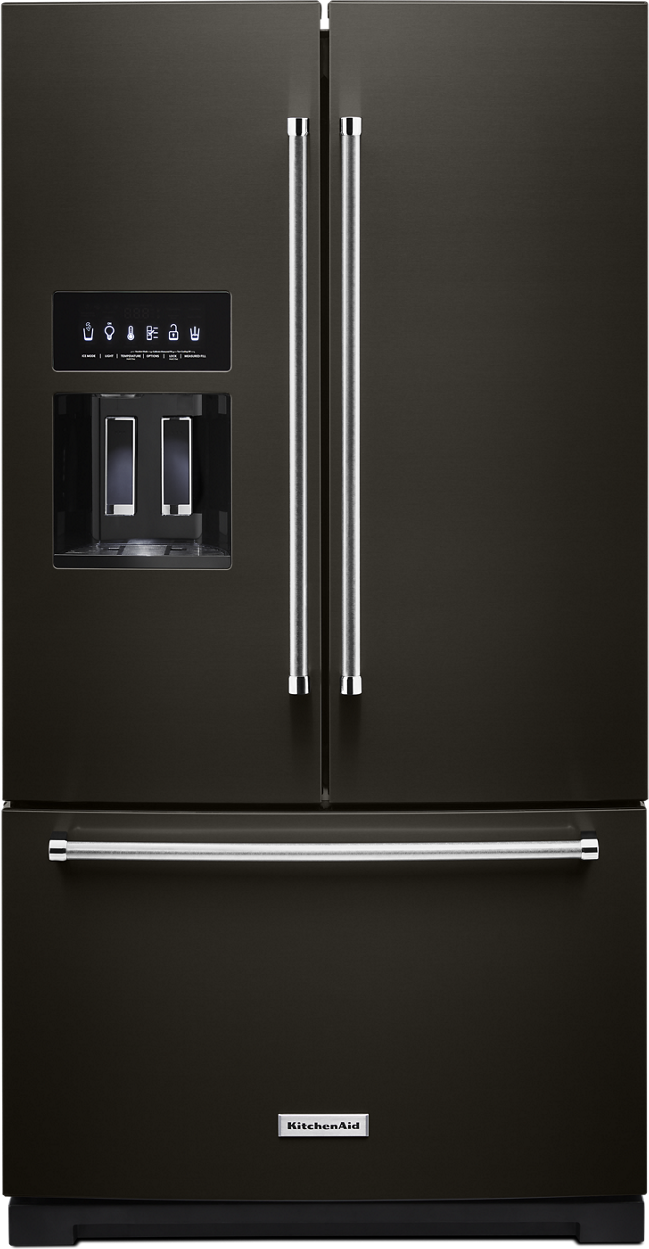 KitchenAid 36 Inch Freestanding French Door Refrigerator - KRFF507HBS