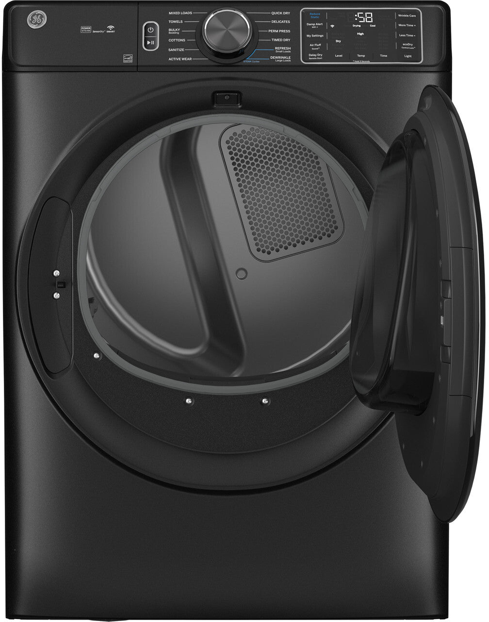 GE 28-INCH SMART ELECTRIC DRYER WITH 7.8 CU. FT. CAPACITY, CARBON GRAPHITE - GFD65ESPVDS