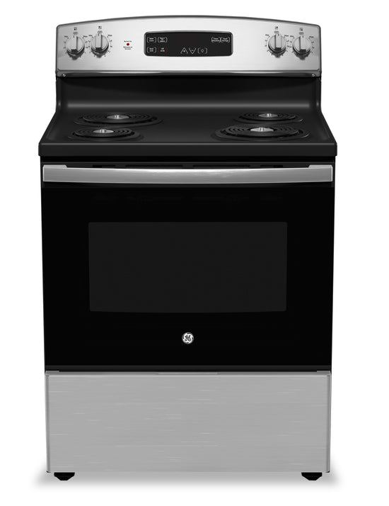 GE 30 Inch Freestanding Electric Range with 5.0 cu. ft. Capacity - JCBS350SVSS