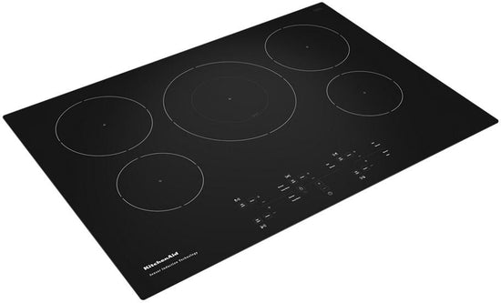 KitchenAid 30 Inch Induction Cooktop with 5 Elements - KCIG550JBL