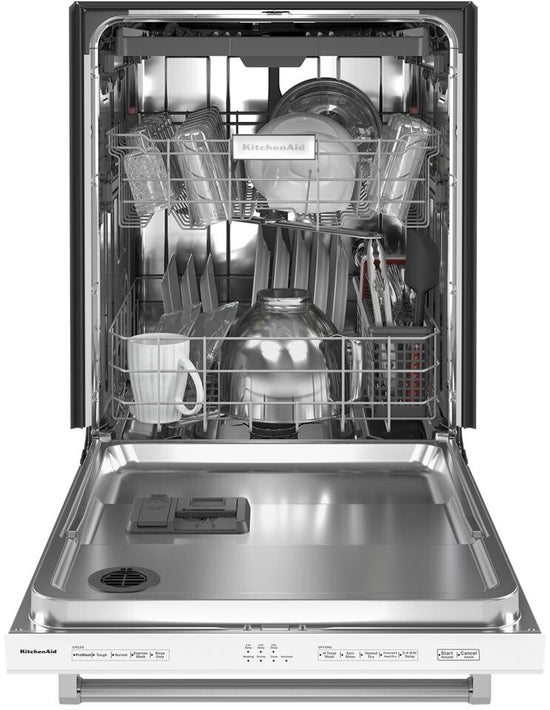 KitchenAid 24 Inch Fully Integrated Dishwasher, White - KDTE204KWH