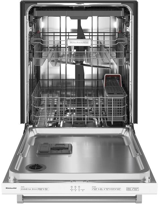 KitchenAid 24 Inch Fully Integrated Dishwasher, White - KDTE204KWH