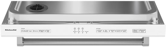 KitchenAid 24 Inch Fully Integrated Dishwasher, White - KDTE204KWH