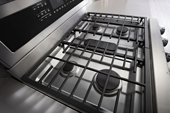 KitchenAid 30 Inch Freestanding Double Oven Gas Range with True Convection - KFGD500ESS