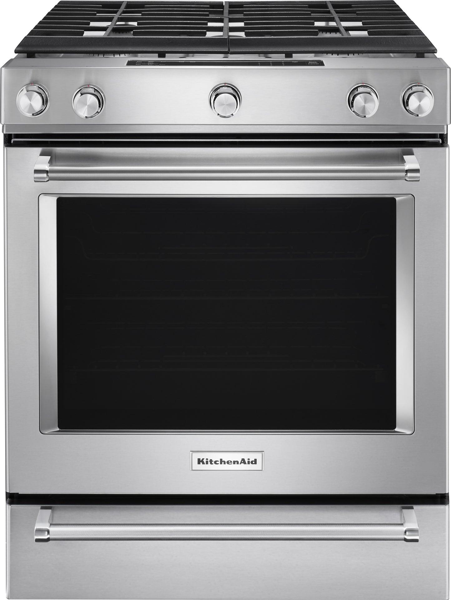 KITCHENAID 30 INCH SLIDE-IN GAS RANGE WITH 5 BURNERS, TRUE CONVECTION - KSGB900ESS