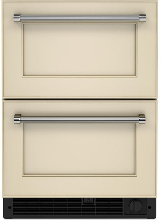 KitchenAid 24 Inch Undercounter Double-Drawer Refrigerator/Freezer, Panel-Ready - KUDF204KPA