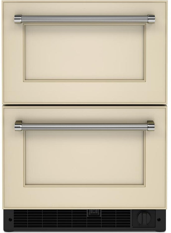 KitchenAid 24 Inch Undercounter Double-Drawer Refrigerator/Freezer, Panel-Ready - KUDF204KPA