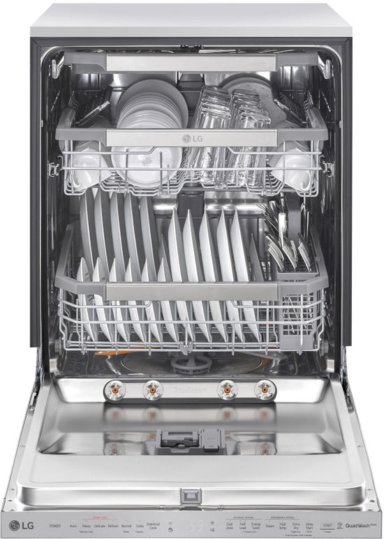 LG 24 Inch Smart Fully Integrated Dishwasher with TrueSteam & QuadWash - LDP6810SS
