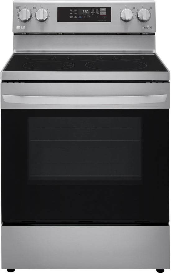 LG 30 Inch Electric Smart Range with 6.3 cu. ft. Convection Oven, Stainless Steel - LREL6323S