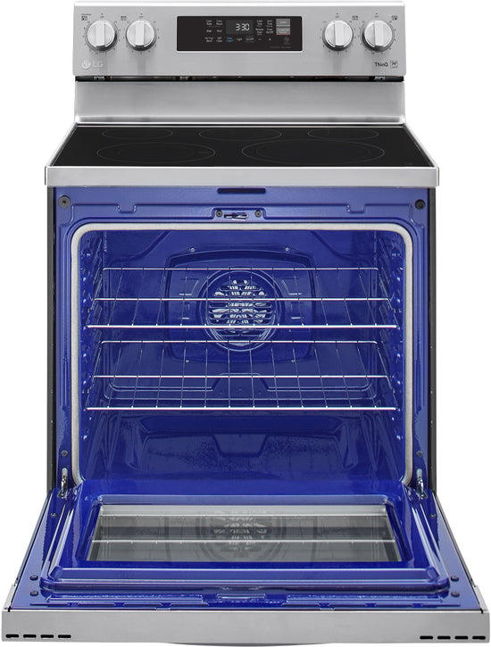 LG 30 Inch Electric Smart Range with 6.3 cu. ft. Convection Oven, Stainless Steel - LREL6323S