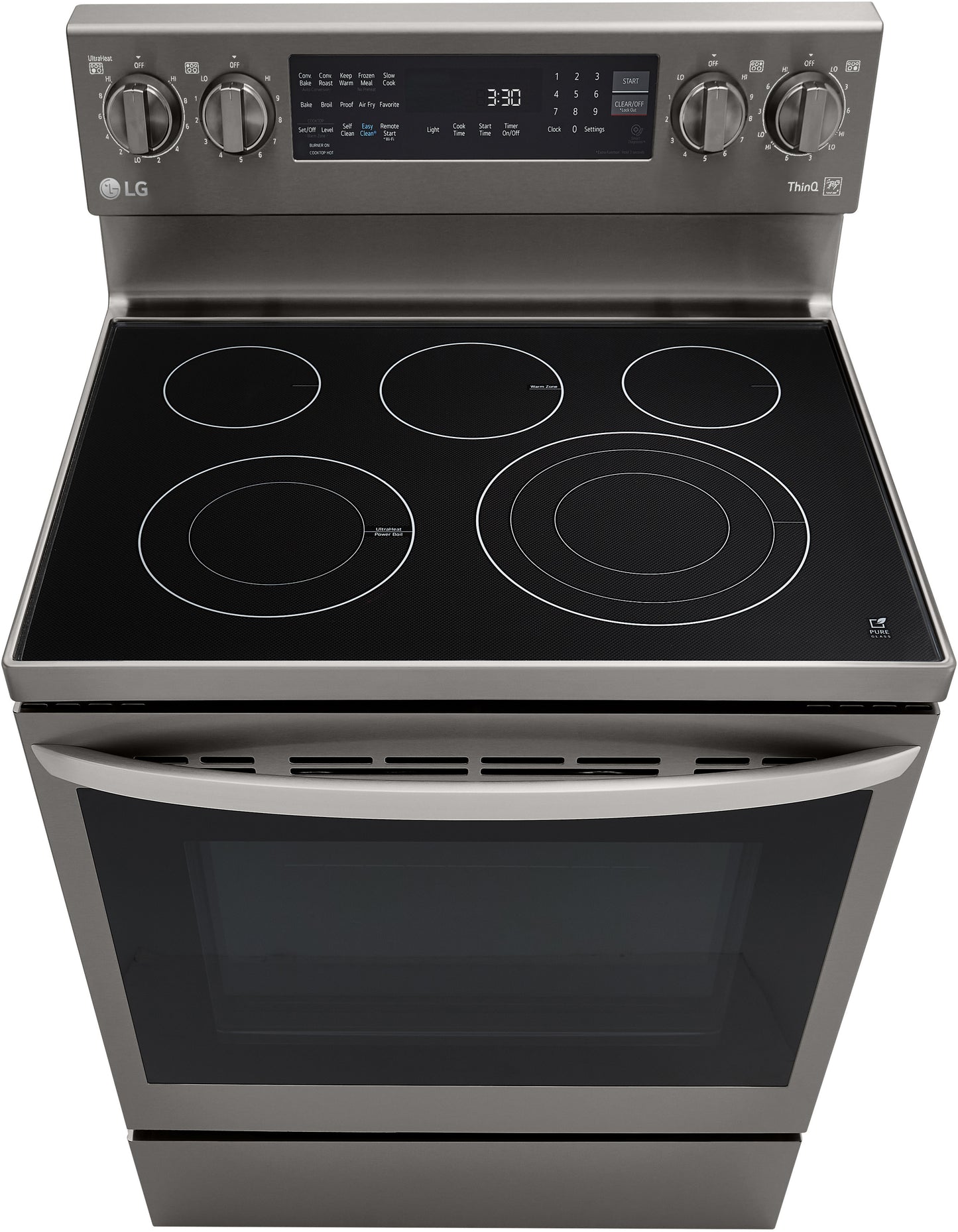 LG 30 INCH ELECTRIC CONVECTION SMART RANGE WITH INSTAVIEW AND AIRFRY - LREL6325D