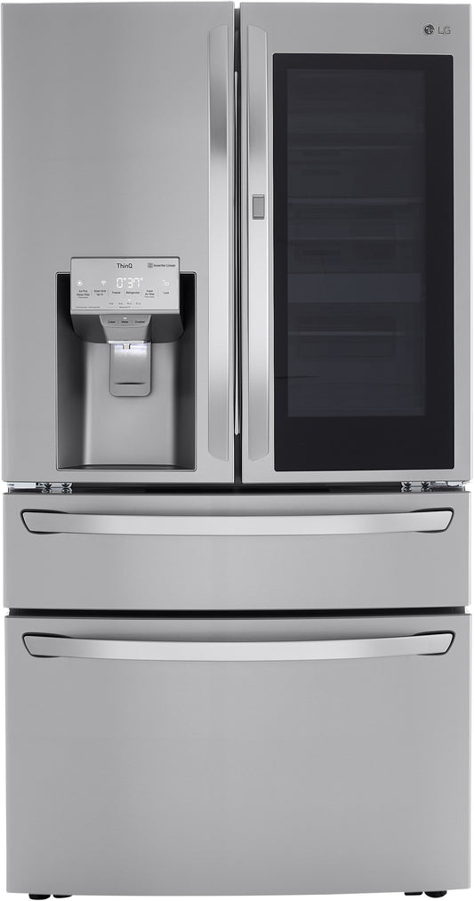 LG 36 IN. 30 CU. FT. SMUDGE-RESISTANT STAINLESS STEEL 4-DOOR REFRIGERATOR WITH INSTAVIEW DOOR-IN-DOO