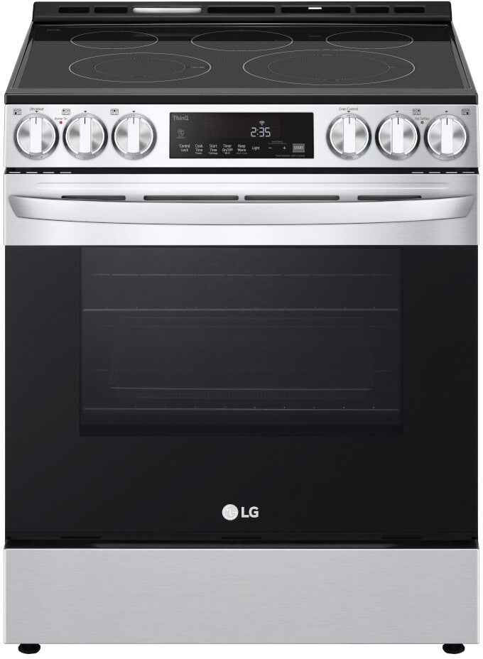 LG 30 IN 6.3 CU FT. STAINLESS STEEL ELECTRIC SLIDE-IN SMART WI-FI ENABLED FAN CONVECTION RANGE - LSEL6333F