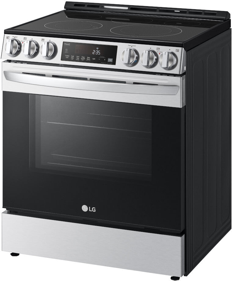 LG 30 IN 6.3 CU FT. STAINLESS STEEL ELECTRIC SLIDE-IN SMART WI-FI ENABLED FAN CONVECTION RANGE - LSEL6333F