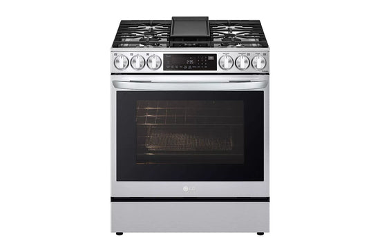 LG 30 Inch Slide-In Gas Range with ProBake Convection, Air Fry - LSGL6335F