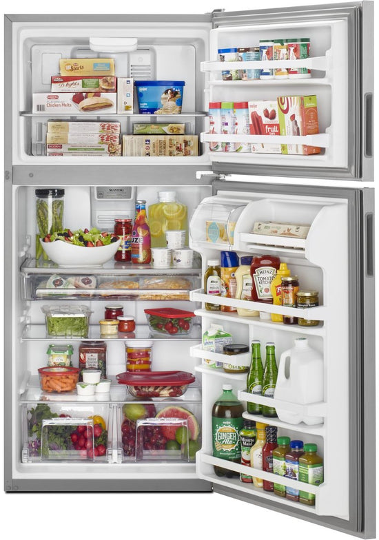 Maytag 33 Inch Top Freezer Refrigerator with 20.5 cu. ft. Capacity, Stainless Steel - MRT311FFFZ