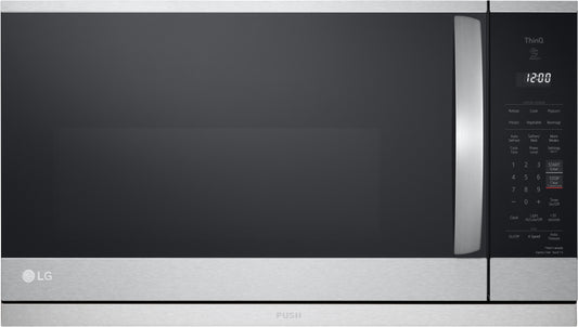 LG 2.1 Cu. Ft. Wi-Fi Enabled OTR Microwave Oven with ExtendaVent, EasyClean, Stainless Steel - MVEL2125F