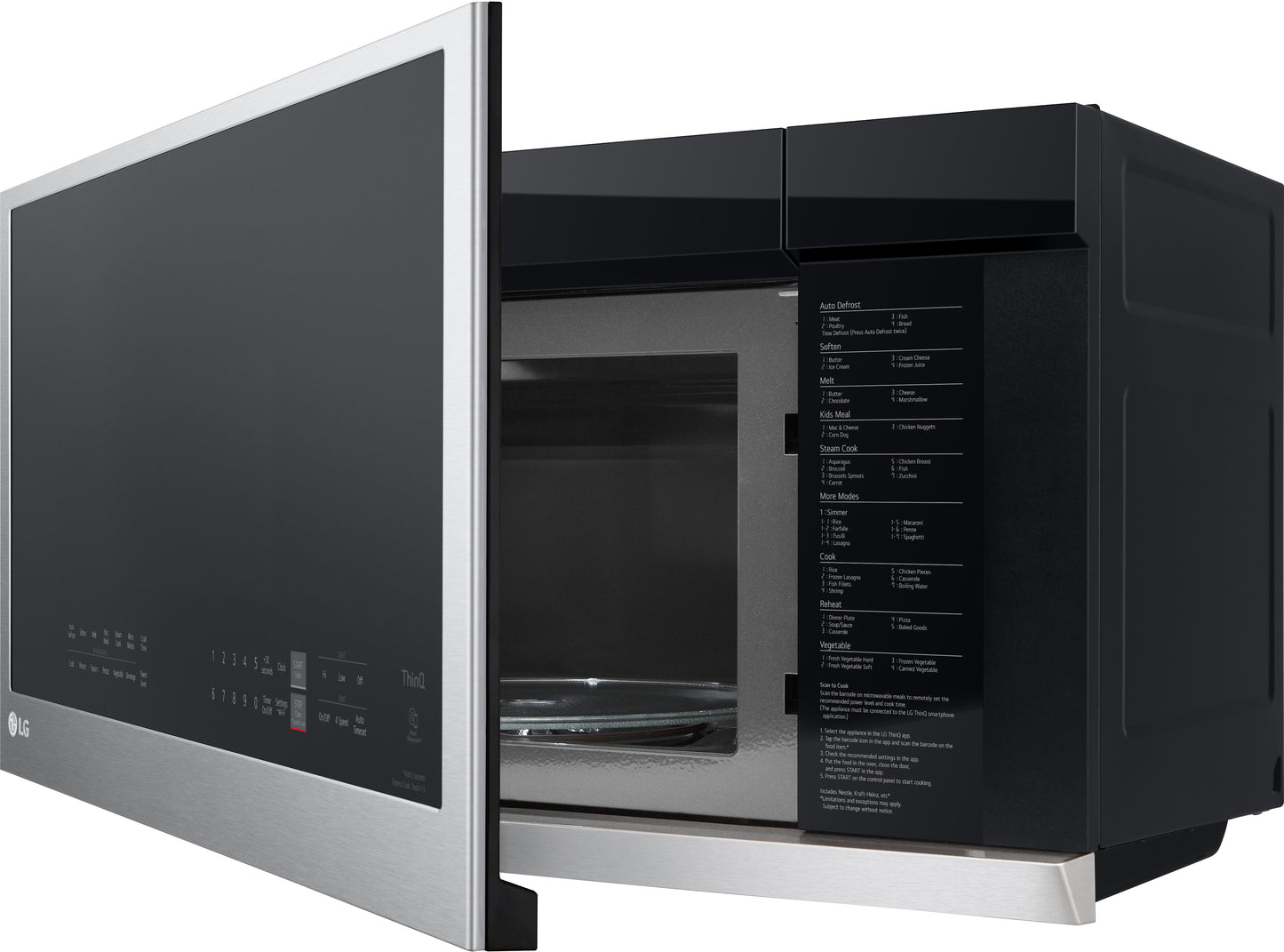 LG 2.1 CU. FT. SMUDGE RESISTANT STAINLESS STEEL OVER-THE-RANGE MICROWAVE WITH EXTENDAVENT - MVEL2137