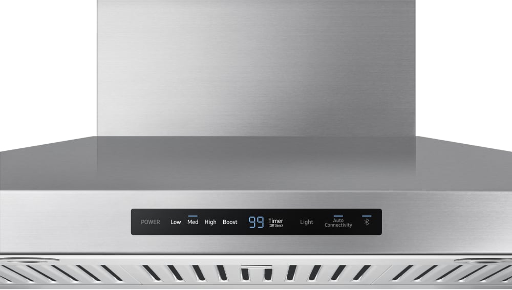 SAMSUNG 36 INCH SMART WALL MOUNT CHIMNEY RANGE HOOD WITH WI-FI AND BLUETOOTH CONNECTIVITY - NK36K7000WS