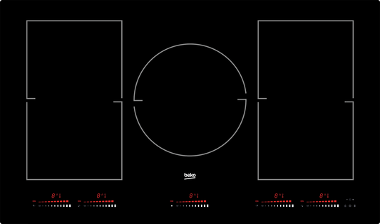 Beko 36 Inch Induction Cooktop with 5 Zones - BCTI36510