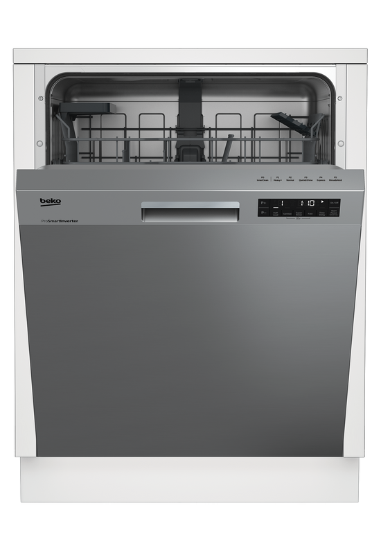 Beko 24 Inch Built-Under Dishwasher, Tall Tub, 48 dBA - DUT25401X