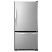 Whirlpool 30 Inch Bottom Freezer Refrigerator with 19 cu. ft. Capacity, Stainless Steel - WRB329RFBM