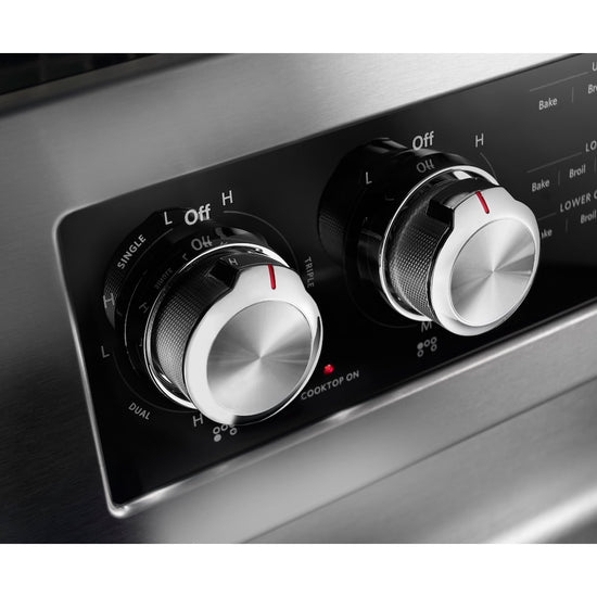 KitchenAid Electric Double Oven Range, Smooth Top, Stainless Steel - YKFED500ESS