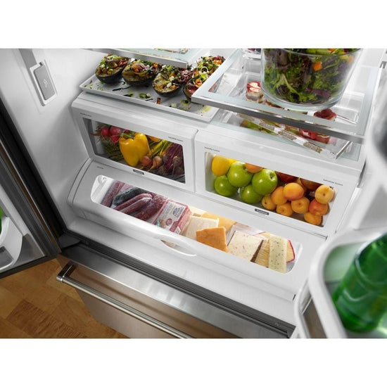 KitchenAid 36 Inch Counter-Depth French Door Refrigerator, 22 cu. ft., Stainless Steel - KRFC302ESS