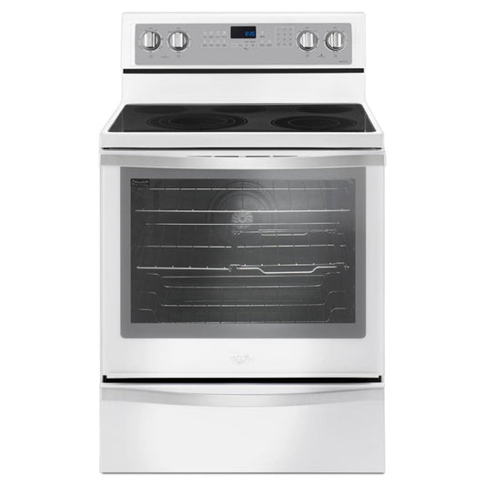 Whirlpool 30 Inch Electric Range with True Convection, White - YWFE745H0FH