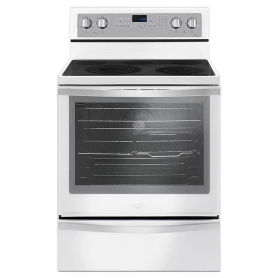Whirlpool 30 Inch Electric Range with True Convection, White - YWFE745H0FH