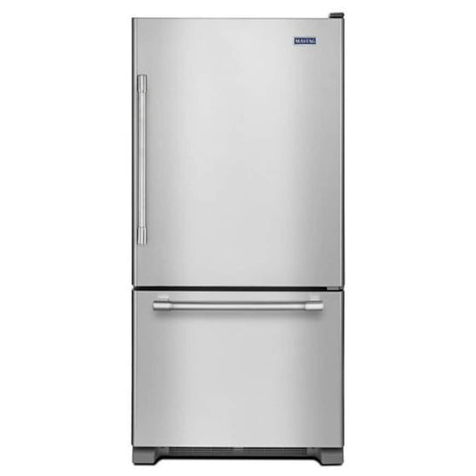 Maytag 30 Inch Bottom Freezer Refrigerator, 19 cu. ft., Stainless Steel - MBR1957FEZ