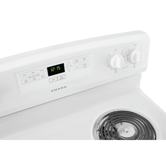 Amana 30 Inch Electric Freestanding Range, White - YACR4303MFW