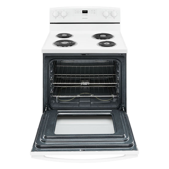 Amana 30 Inch Electric Freestanding Range, White - YACR4303MFW