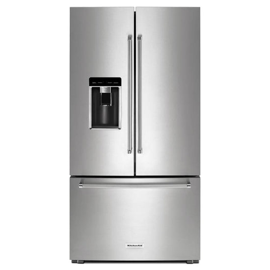 KitchenAid 36 Inch Counter-Depth French Door Refrigerator, 23.8 cu. ft., Stainless Steel - KRFC704FPS