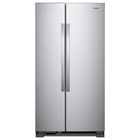 Whirlpool 33 Inch Freestanding Side by Side Refrigerator with 21.72 Cu. Ft. Capacity, Monochromatic Stainless Steel - WRS312SNHM