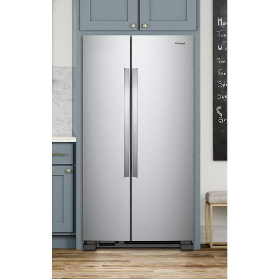 Whirlpool 33 Inch Side-by-Side Refrigerator, 22 cu. ft., Monochromatic Stainless Steel - WRS312SNHM