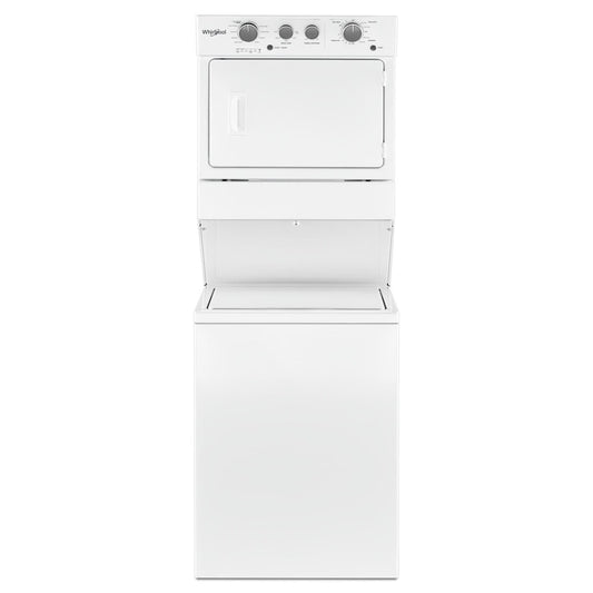 WHIRLPOOL STACKED 4.0 CU. FT. WASHER AND 5.9 CU. FT. ELECTRIC DRYER IN WHITE - YWET4027HW