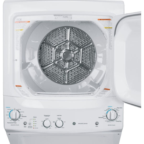 GE 27 Inch Unitized Washer/Dryer, 4.4 cu. ft Washer & 5.9 cu. ft Dryer - GUD27ESMMWW