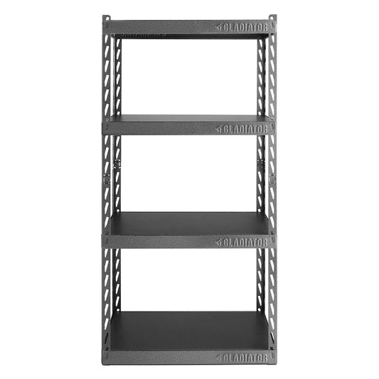 Gladiator EZ Connect 30 Inch Rack with Four 15 Inch Shelves, Hammered Granite - YGRC304RGG