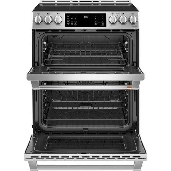 Café 30 Inch Slide-In Smart Induction Range with Double Oven, Stainless Steel - CCHS950P2MS1