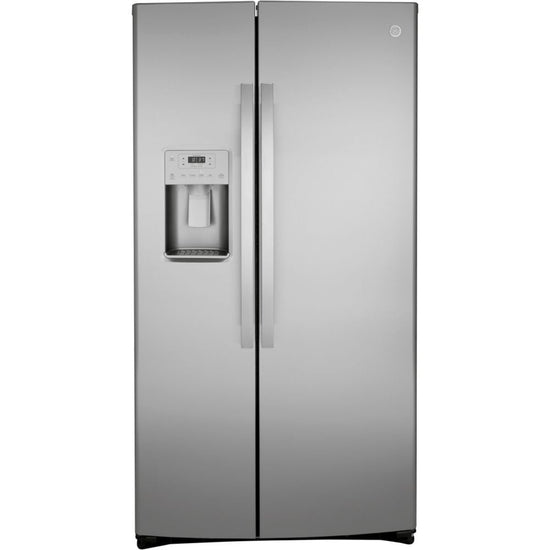 GE 21.8 cu. ft. Side by Side Refrigerator in Fingerprint Resistant Stainless Steel, Counter Depth - GZS22IYNFS