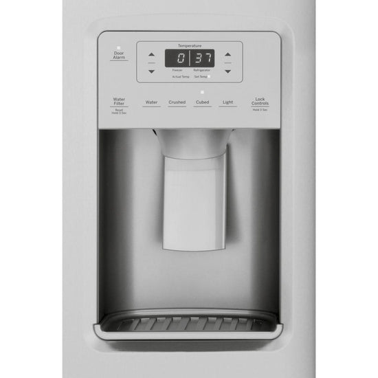 GE 21.8 cu. ft. Side by Side Refrigerator in Fingerprint Resistant Stainless Steel, Counter Depth - GZS22IYNFS