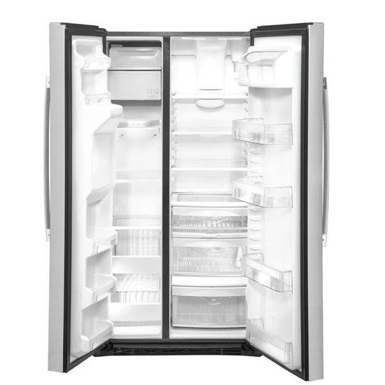 GE 21.8 cu. ft. Side by Side Refrigerator in Fingerprint Resistant Stainless Steel, Counter Depth - GZS22IYNFS