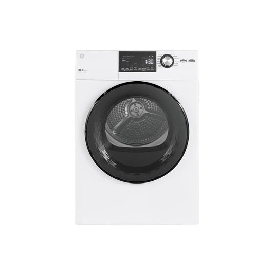 GE 24-Inch 4.1 cu. ft. Vented Dryer Stainless Steel Drum in White - GFD14JSINWW