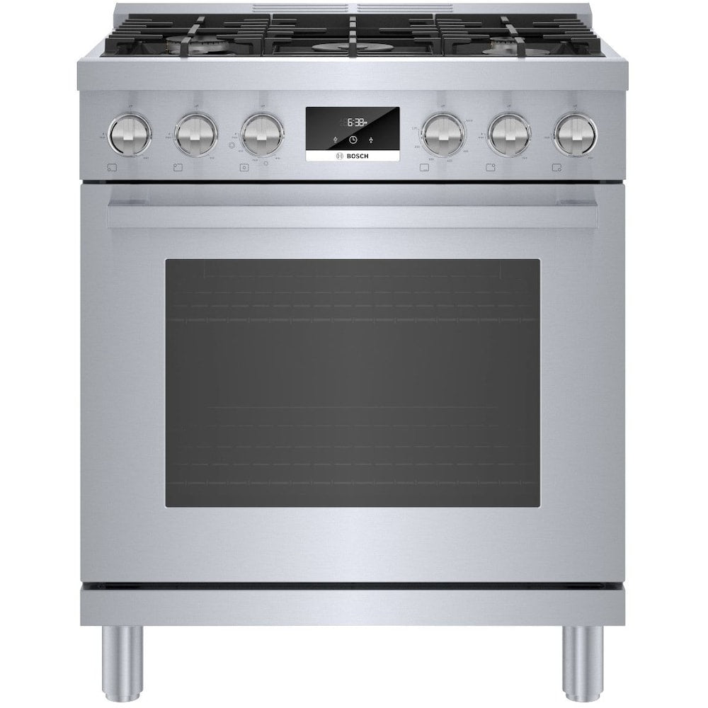 BOSCH 800 SERIES INDUSTRIAL STYLE FREE-STANDING DUAL FUEL RANGE, STAINLESS STEEL - HDS8055C