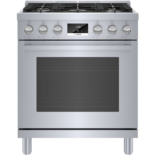 BOSCH 800 SERIES INDUSTRIAL STYLE FREE-STANDING DUAL FUEL RANGE, STAINLESS STEEL - HDS8055C