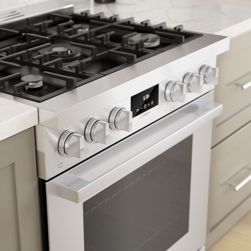 BOSCH 800 SERIES INDUSTRIAL STYLE FREE-STANDING DUAL FUEL RANGE, STAINLESS STEEL - HDS8055C