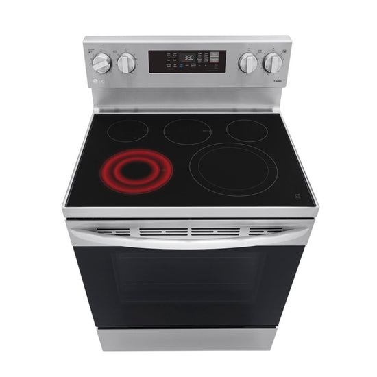 LG 30 Inch Electric Smart Range with 6.3 cu. ft. Convection Oven, Stainless Steel - LREL6323S