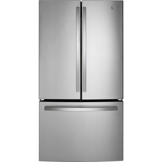 GE 36 Inch 27 cu. ft. French Door Refrigerator, Stainless Steel - GNE27JYMFS